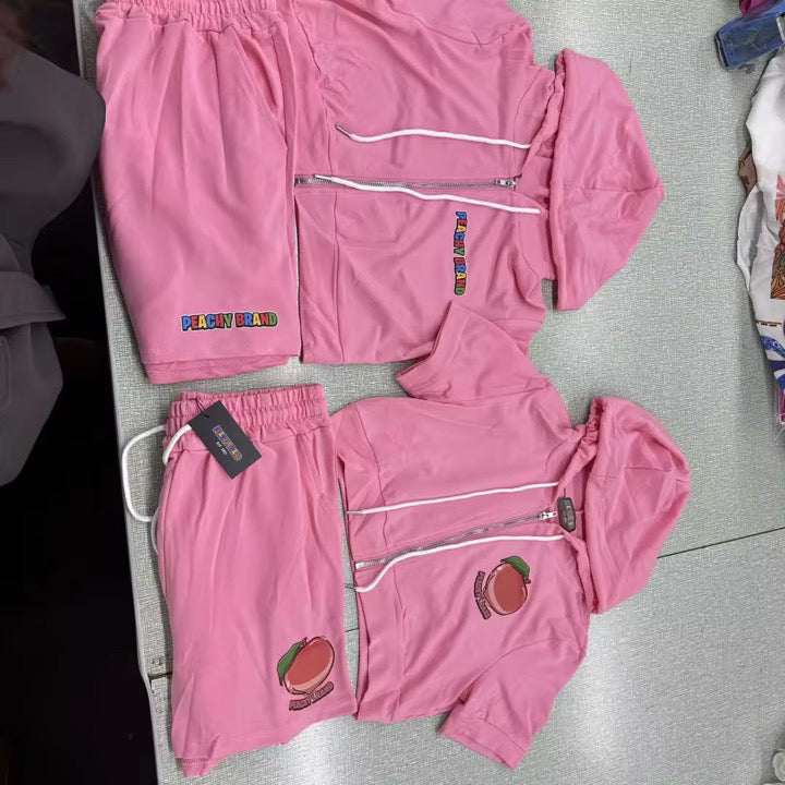 Peachy Brand Crop Top Short Set
